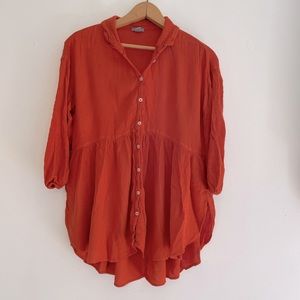 Orange Arie Button Up Size XS